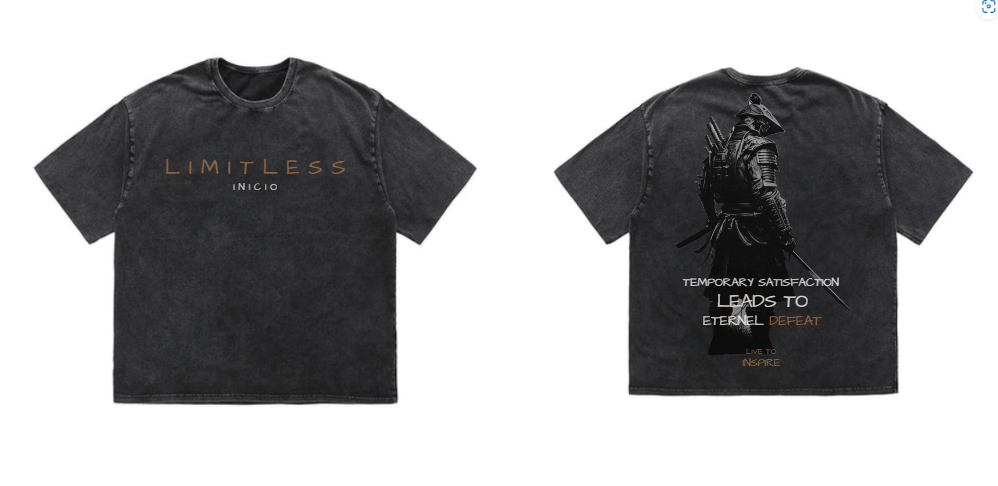 L I M I T L E S S - Acid Wash Oversized